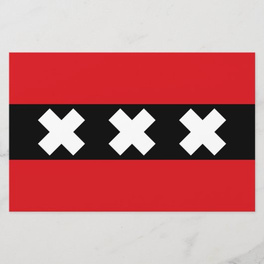Flagge von Amsterdam Briefpapier (Vorderseite)