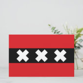 Flagge von Amsterdam Briefpapier (Stehend Vorderseite)