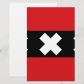 Flagge von Amsterdam Briefpapier (Vorne/Hinten)