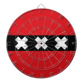 Flagge von Amsterdam Dartscheibe (vorne)