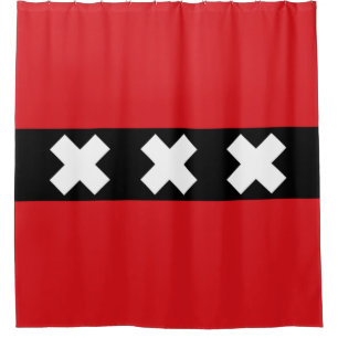 Flagge von Amsterdam Duschvorhang