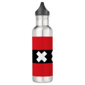 Flagge von Amsterdam Edelstahlflasche (Links)