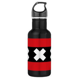 Flagge von Amsterdam Edelstahlflasche