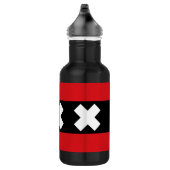 Flagge von Amsterdam Edelstahlflasche (Rechts)