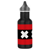 Flagge von Amsterdam Edelstahlflasche (Links)