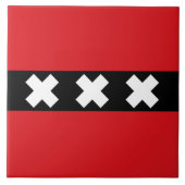 Flagge von Amsterdam Fliese (Vorderseite)