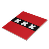 Flagge von Amsterdam Fliese (Seite)