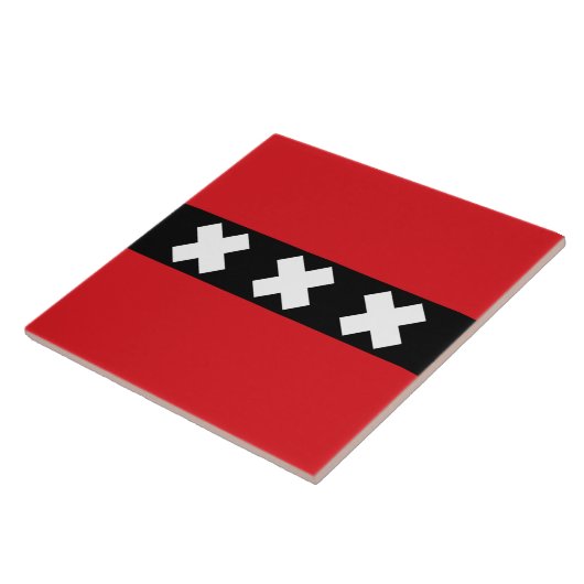 Flagge von Amsterdam Fliese (Seite)