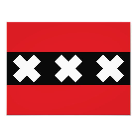 Flagge von Amsterdam Fotodruck (Vorne)