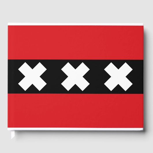 Flagge von Amsterdam Gästebuch (Vorderseite)