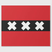 Flagge von Amsterdam Geschenkpapier (Flach)