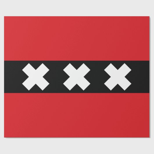 Flagge von Amsterdam Geschenkpapier (Flach)