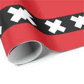 Flagge von Amsterdam Geschenkpapier (Rolleneckpunkt)