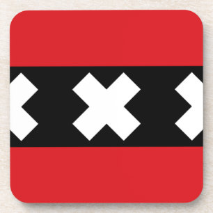 Flagge von Amsterdam Getränkeuntersetzer