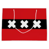 Flagge von Amsterdam Große Geschenktüte (Vorderseite)