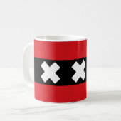 Flagge von Amsterdam Kaffeetasse (Vorderseite Links)