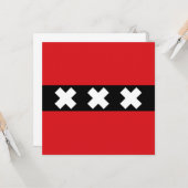 Flagge von Amsterdam Karte (Vorderseite/Rückseite Beispiel)