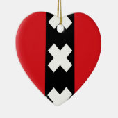 Flagge von Amsterdam Keramikornament (Rechts)