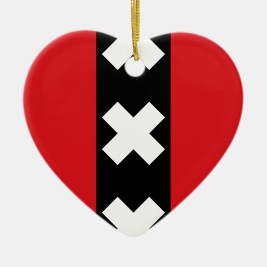 Flagge von Amsterdam Keramikornament (Vorne)