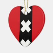 Flagge von Amsterdam Keramikornament (Links)