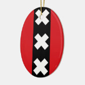 Flagge von Amsterdam Keramikornament (Links)