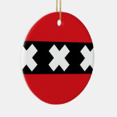 Flagge von Amsterdam Keramikornament (Rechts)