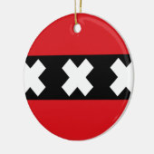 Flagge von Amsterdam Keramikornament (Links)
