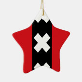 Flagge von Amsterdam Keramikornament (Rechts)