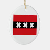 Flagge von Amsterdam Keramikornament (Rechts)