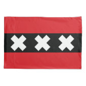 Flagge von Amsterdam Kissenbezug (Rückseite)