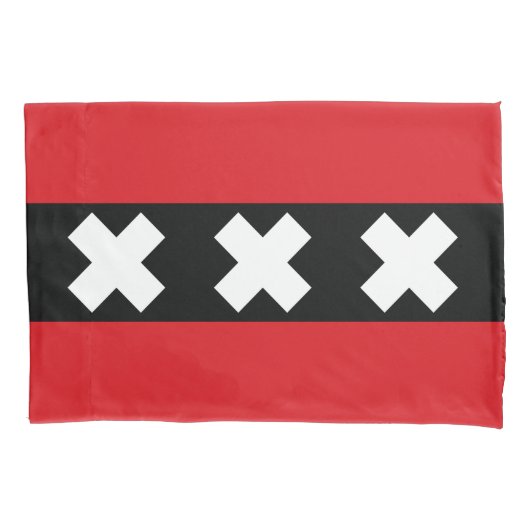 Flagge von Amsterdam Kissenbezug (Vorderseite)