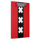 Flagge von Amsterdam Klemmbrett (Rechts)