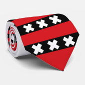 Flagge von Amsterdam Krawatte (Gerollt)