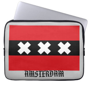 Flagge von Amsterdam Laptopschutzhülle