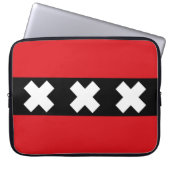 Flagge von Amsterdam Laptopschutzhülle (Vorderseite)