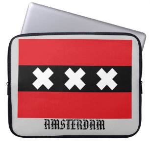 Flagge von Amsterdam Laptopschutzhülle