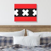Flagge von Amsterdam Leinwanddruck (Insitu (Schlafzimmer))