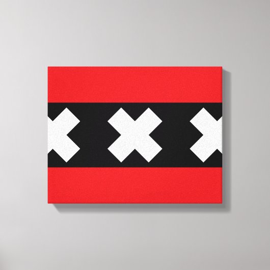 Flagge von Amsterdam Leinwanddruck (Vorderseite)