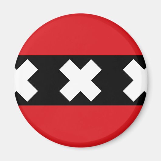 Flagge von Amsterdam Magnet (Vorne)