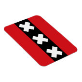 Flagge von Amsterdam Magnet (Rechte Seite)