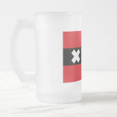 Flagge von Amsterdam Mattglas Bierglas (Links)