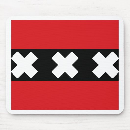 Flagge von Amsterdam Mousepad (Vorne)