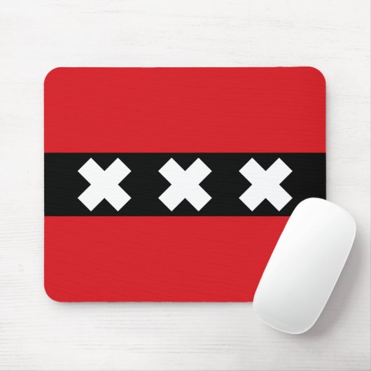 Flagge von Amsterdam Mousepad (Mit Mouse)