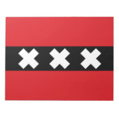 Flagge von Amsterdam Notizblock (Vorderseite)