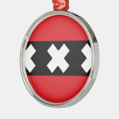 Flagge von Amsterdam Ornament Aus Metall (Links)