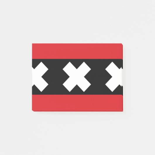 Flagge von Amsterdam Post-it Klebezettel (Vorderseite)