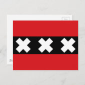 Flagge von Amsterdam Postkarte (Vorne/Hinten)