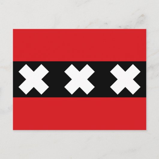 Flagge von Amsterdam Postkarte (Vorderseite)