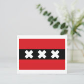 Flagge von Amsterdam Postkarte (Stehend Vorderseite)