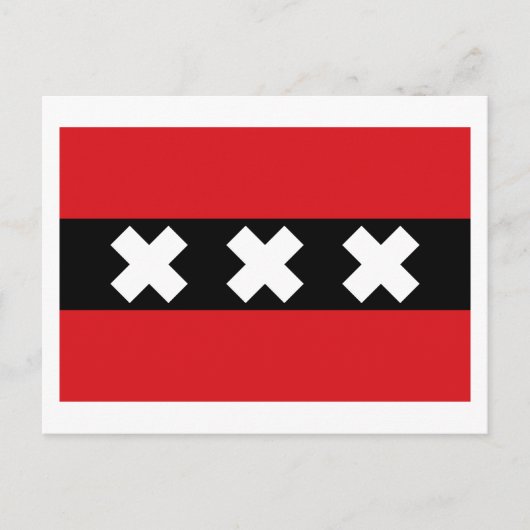 Flagge von Amsterdam Postkarte (Vorderseite)